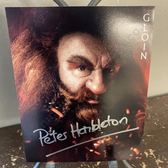 Peter Hambleton "Gloin" Autographed The Hobbit 25 x 20cm Photo